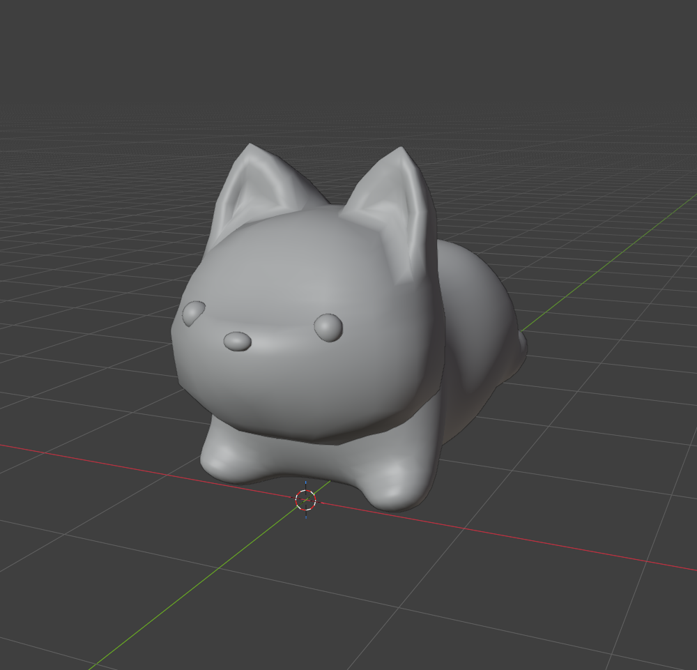 Dog model angle view