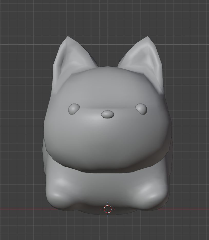 Dog model front view